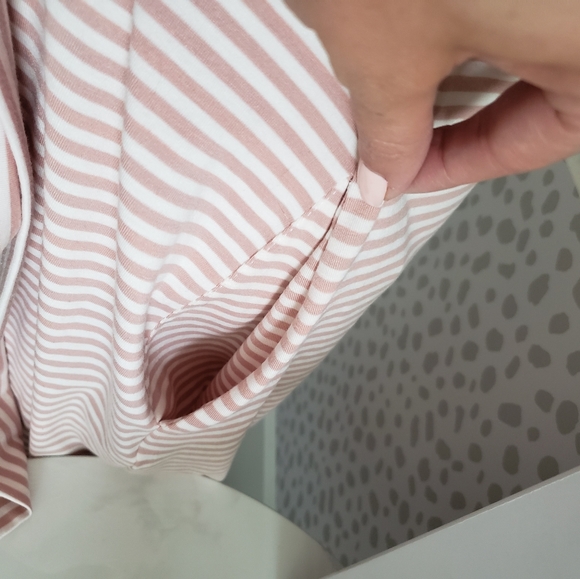 Pink and White Striped Tie Dress - Picture 3 of 6